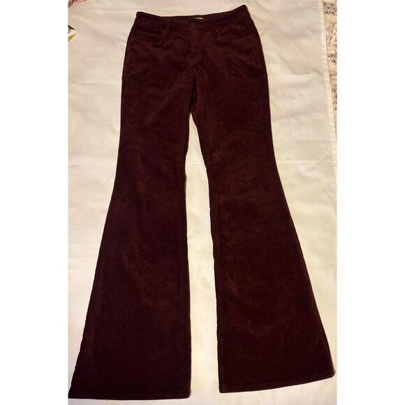 EUC Good American Good Legs Low Flare Corduroys, Malbec, Sz 27 - Picture 4 of 9